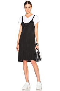 Mm6 Maison Margiela Cut Out Midi Dress In Black,white