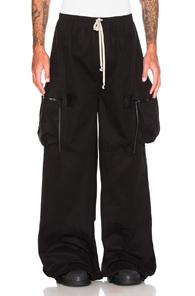 Rick Owens Drawstring Pannier Cargo Pants In Black