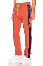 Just Don Nylon Tearaway Pant In Orange