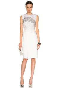 3.1 Phillip Lim Gathered Bodice Midi Dress In White