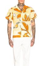 Jacquemus Printed Pocket Shirt In Tropical,yellow
