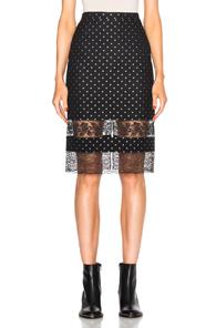 Givenchy Star Jacquard Skirt In Black,geometric Print