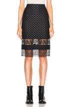 Givenchy Star Jacquard Skirt In Black,geometric Print