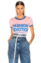 Dolce & Gabbana Fashion Devotion Ringer Tee In Pink
