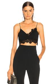 David Koma Lace Trim Bra In Black