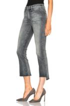 Mother Insider Crop Step Fray In Gray