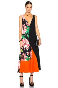 Stella Mccartney Floral Print Dress In Black,floral,red
