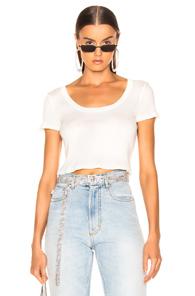 John Elliott Fuse Cashmere Rib Tee In White