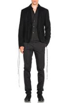 Haider Ackermann Classic Blazer With Lacing In Black