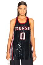 Monse Sequin Sport Tank Top In Blue,red,stripes