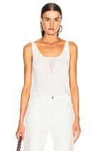 The Range Storm Deconstructed Knit Tank Top In White