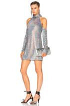 Ashish Cold Shoulder Dress In Metallics
