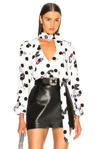 Rixo London Moss Top In Floral,white