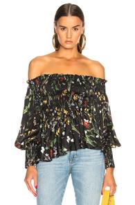 Alexis Elsa Top In Black,floral