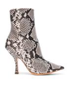 Y Project Snakeskin Embossed Sirte Boots In Gray,animal Print