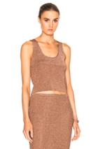 Tibi Cropped Sleeveless Top In Metallics