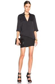 Jay Ahr Banded Trim Mini Dress In Black