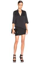 Jay Ahr Banded Trim Mini Dress In Black