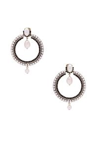 Givenchy Pearl Earrings In White,metallics