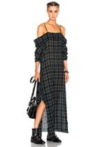 R13 Apron Dress In Green,checkered & Plaid