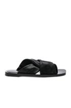 Proenza Schouler Leather Knot Sandals In Black