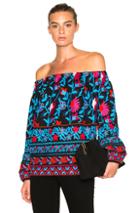 Tanya Taylor Nessa Top In Blue,red,floral