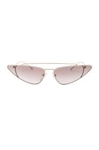 Prada Low Angle Cut Sunglasses In Metallic