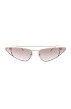 Prada Low Angle Cut Sunglasses In Metallic