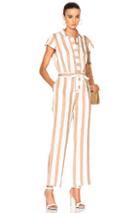 Frame Denim Easy Jumpsuit In Neutrals,stripes,white