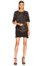 Raquel Allegra T Shirt Dress In Black,ombre & Tie Dye