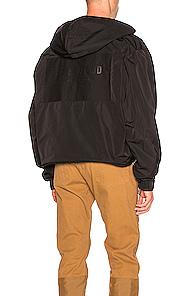 Fear Of God Nylon Full Zip Hoodie In Black