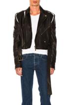 Y Project Leather Jacket In Black