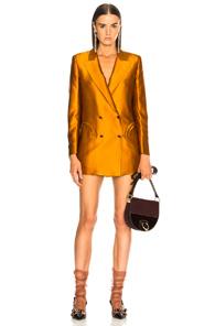 Blaze Milano Let's Fly Everyday Double Breasted Blazer In Orange