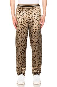 3.1 Phillip Lim Reversible Cropped Elastic Waist Pajama Pant In White,brown,animal Print