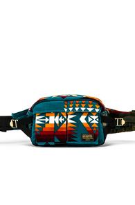 Sacai Pendleton Fanny Pack In Abstract,blue