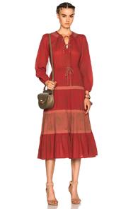 Ulla Johnson Varanasi Dress In Red,floral