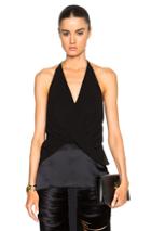 Dion Lee Silk Satin Twist Cami In Black