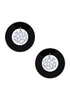 Carmen March Double Disc Earrings In Black