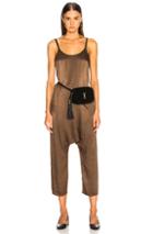 Raquel Allegra Drop Rise Romper In Brown