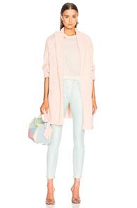 Sablyn Cotton Collette Long Sweater In Pink
