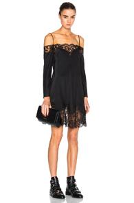 Givenchy Off The Shoulder Silk Satin Dress In Black