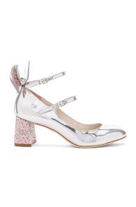 Sophia Webster Leather Lilia Mid Mary Jane Heels In Metallics