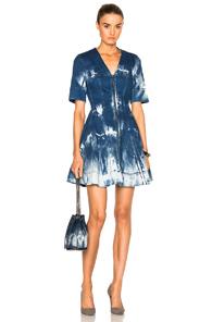 Stella Mccartney Tie Dye Denim Dress In Blue,ombre & Tie Dye