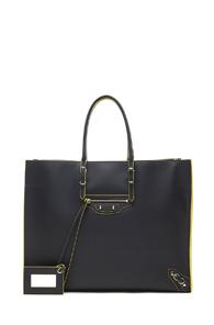 Balenciaga Papier Zip Around A4 Tote In Blue