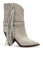 Isabel Marant Leather Loffen Boots In Gray