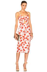 Johanna Ortiz Desirade Dress In Pink,abstract