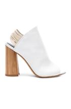 3.1 Phillip Lim Leather Drum Glove Slingback Heels In White