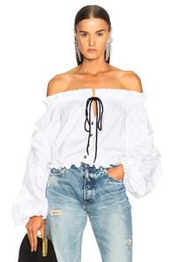 Caroline Constas Lorena Top In White