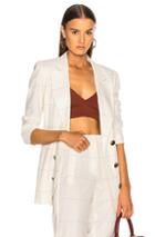 Zeynep Arcay Plaid Double Breasted Blazer In White,checkered & Plaid