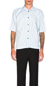 Issey Miyake Homme Plisse Edge Shirt In Blue